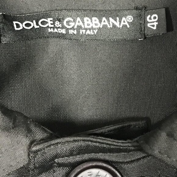 Dolce & Gabbana Jacket Mens 46 Black Made in Italy Utility Zip Pockets Lined - Picture 2 of 12